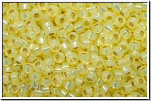 RR-11-0554, MIYUKI Rocailles, 11/0, daffodil (dyed), lt., opal, silver-ld., 10g