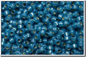 RR-11-0648, MIYUKI Rocailles, 11/0, blue, denim (dyed), opal, silver-ld., 10g