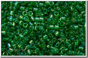 DB0152, MIYUKI Delica, 11/0, green, kelly, trans., AB, 5g