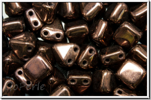2-Loch-Pyramide, 6x6x7mm, black, op., vega luster, 12 Stk.
