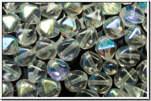 b�hm. Glasperle, Bicone, 6mm, crystal, trans., rainbow, 30 Stk.