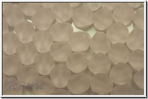 b�hm. Glasperle, Bicone, 6mm, rosaline, trans., matte, 30 Stk.
