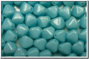 b�hm. Glasperle, Bicone, 6mm, baby blue, lt., op., 30 Stk.
