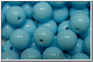 b�hm. Glasperle, rund, 8mm, aqua, lt., op., 10 Stk.