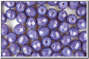 B�hm. Glasschliffperle, feuerpol., 8mm, amethyst, opal, 10 Stk.