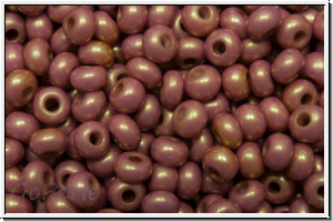 b�hm. Rocailles, 08/0, white, op., rose gold luster, 10g