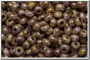 b�hm. Rocailles, 08/0, white, op., violet senegal, 10g