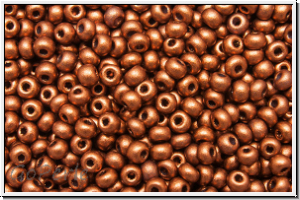 b�hm. Rocailles, 11/0, copper, dk., met., satin, 10g