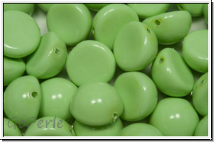 Dome Bead, 10x6mm, lt. spring green, op., 5 Stk.