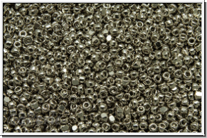 Tschech. Charlotten, 15/0, crystal, trans., nickel plated, 1g (Kleine Menge!)