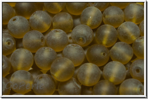 b�hm. Glasperle, rund, 8mm, khaki, trans., matte, 10 Stk.