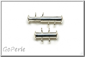 Schiebeschlie�e, 2 str�ngig, vertikal, 17x11mm, silberfb., Metall, 1 Stk.