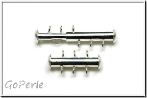 Schiebeschlie�e, 3 str�ngig, vertikal, 22x11mm, silberfb., Metall, 1 Stk.