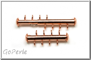 Schiebeschlie�e, 4 str�ngig, vertikal, 27x11mm, kupferfb., Metall, 1 Stk.