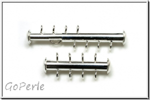 Schiebeschlie�e, 4 str�ngig, vertikal, 27x11mm, silberfb., Metall, 1 Stk.