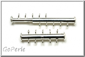 Schiebeschlie�e, 5 str�ngig, vertikal, 31x11mm, silberfb., Metall, 1 Stk.
