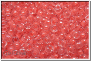 RR-11-1122, MIYUKI Rocailles, 11/0, crystal, trans., luminous flamingo-ld., 10g