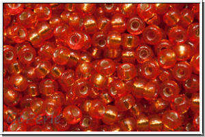 RR-11-4264, MIYUKI Rocailles, 11/0, pumpkin (dyed), trans., silver-ld., duracoat, 10g