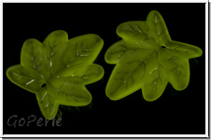 Acrylblatt "Acer", 25x24mm, lime, 2 Stk.