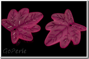 Acrylblatt "Acer", 25x24mm, pink, 2 Stk.