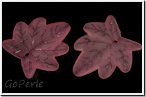 Acrylblatt "Acer", 25x24mm, rose, 2 Stk.