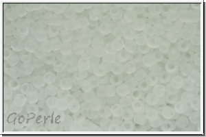 R-15-0001f, TOHO Rocailles, 15/0, crystal, trans., matte, 5g