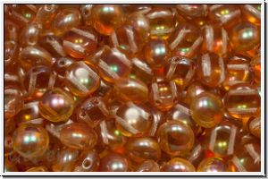Candy-Beads�, 8mm, crystal, trans., half copper luster, 25 Stk.