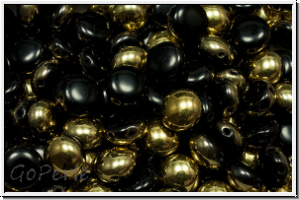 Candy-Beads�, 8mm, black, op., half brass, 25 Stk.