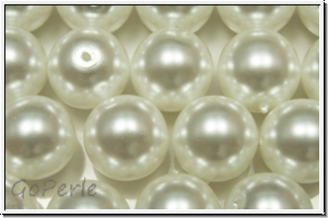 b�hm. Glasperle, rund, 10mm, white, alabster, white pearl, 5 Stk.