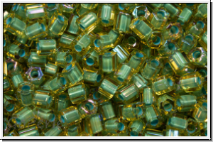 TH-11-0952, TOHO Hexagon, 11/0, topaz, lt., trans., seafoam-ld., 10g