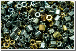 TH-11-0721, TOHO Hexagon, 11/0, blue gold, met., galv., 10g