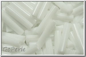 TBU-3-0041, TOHO Bugle 3", 9mm, white, op., 10g