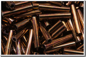 TBU-3-0222, TOHO Bugle 3", 9mm, copper, dk., met., 10g