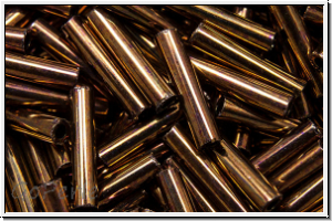 TBU-3-0224, TOHO Bugle 3", 9mm, bronze, burnished, met., 10g