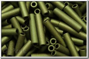 TBU-3-0617, TOHO Bugle 3", 9mm, olivine, met., matte, 10g