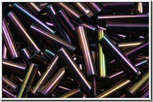 TBU-3-0085, TOHO Bugle 3", 9mm, purple, met., iris., 10g