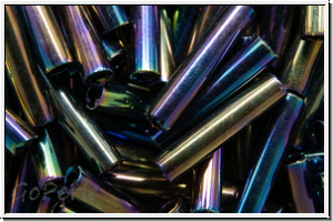 TBU-3-0086, TOHO Bugle 3", 9mm, rainbow, met., iris., 10g
