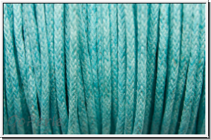 Baumwollkordel (Quali 3), gewachst, 1mm, light aqua, Preis/m