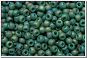 R-11-2634f, TOHO Rocailles, 11/0, turquoise, semi glazed, AB, 10g