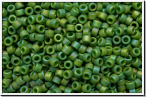 R-15-2633f, TOHO Rocailles, 15/0, clover, semi glazed, AB, 5g