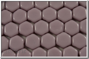 2-Loch-Honeycomb-Beads, 6mm, lavender, dk., op., 30 Stk.