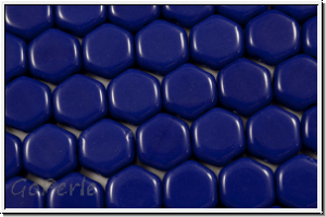 2-Loch-Honeycomb-Beads, 6mm, blue, op., 30 Stk.