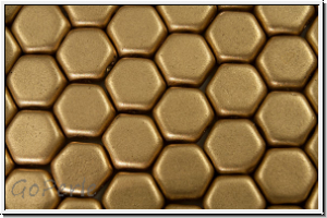 2-Loch-Honeycomb-Beads, 6mm, white, alabaster, amber pastel, 30 Stk.