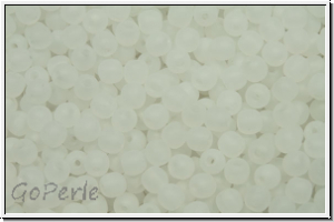 b�hm. Glasperle, rund, 3mm, white, alabaster, matte, 50 Stk.