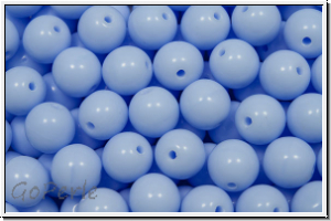 b�hm. Glasperle, rund, 6mm, sapphire, pale, op., 25 Stk.