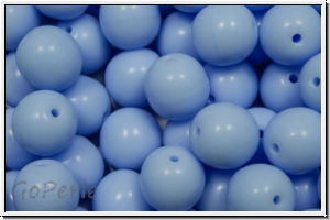 b�hm. Glasperle, rund, 8mm, sapphire, pale, op., 10 Stk.