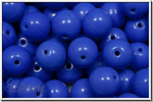 b�hm. Glasperle, rund, 8mm, blue, op., 10 Stk.