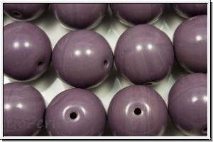 b�hm. Glasperle, rund, 12mm, lavender, dk., op., 1 Stk.