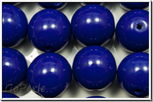 b�hm. Glasperle, rund, 12mm, cobalt, lt., op., 1 Stk.