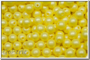 b�hm. Glasperle, rund, 4mm, white, alabaster, soft pastel yellow, 50 Stk.